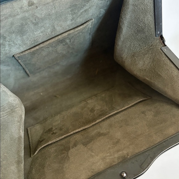 Antique embossed brown leather mini purse patented 1918. Clean. Embossed floral - Picture 14 of 16